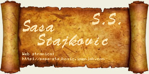 Saša Stajković vizit kartica